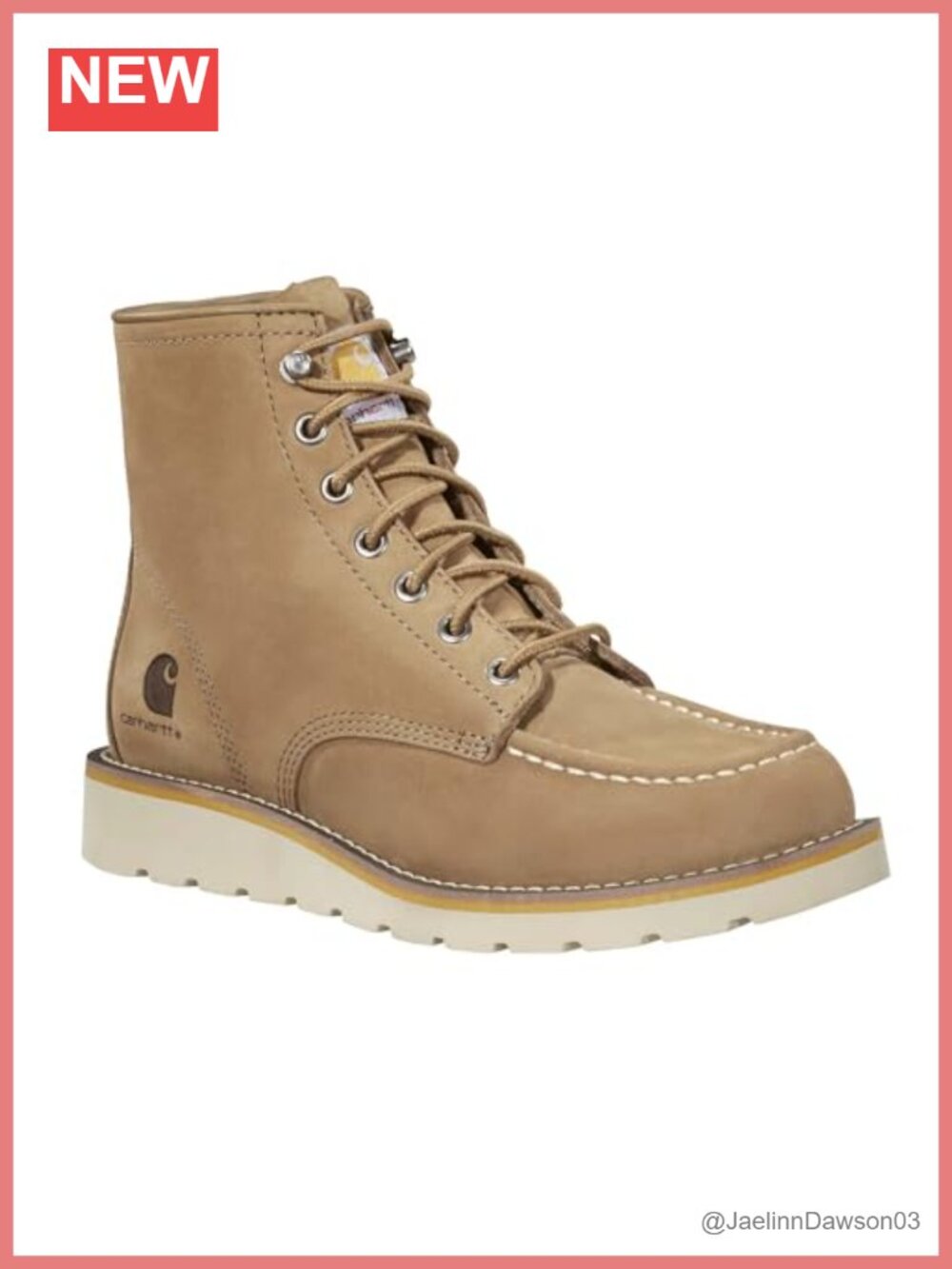 Carhartt Women's 6-inch Moc Soft Toe Wedge Boots Leather Work Boots